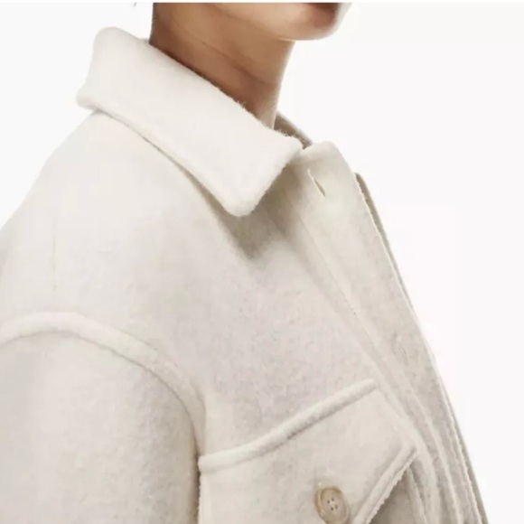 NWT Wilfred Ganna heather bone merino wool shacket - Picture 6 of 15